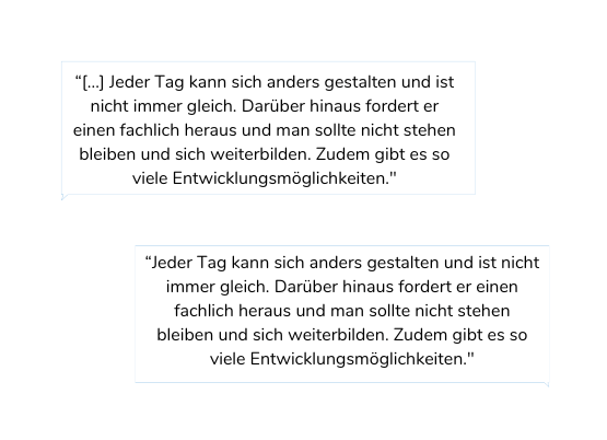 Zitate von Pflegekräften über die Vielseitigkeit ihres Berufs